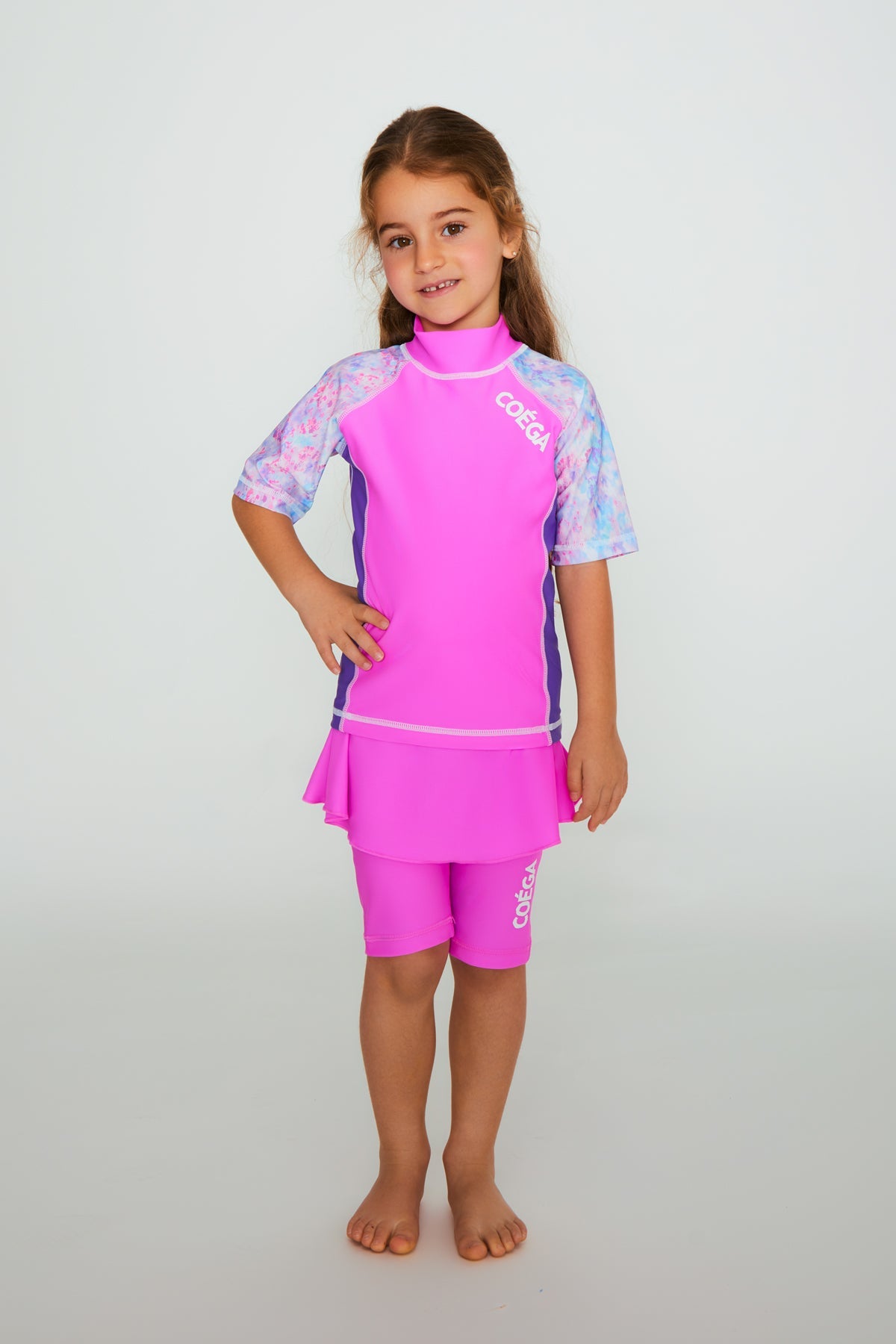 COEGA Girls Kids Rash Guard - Short Sleeve