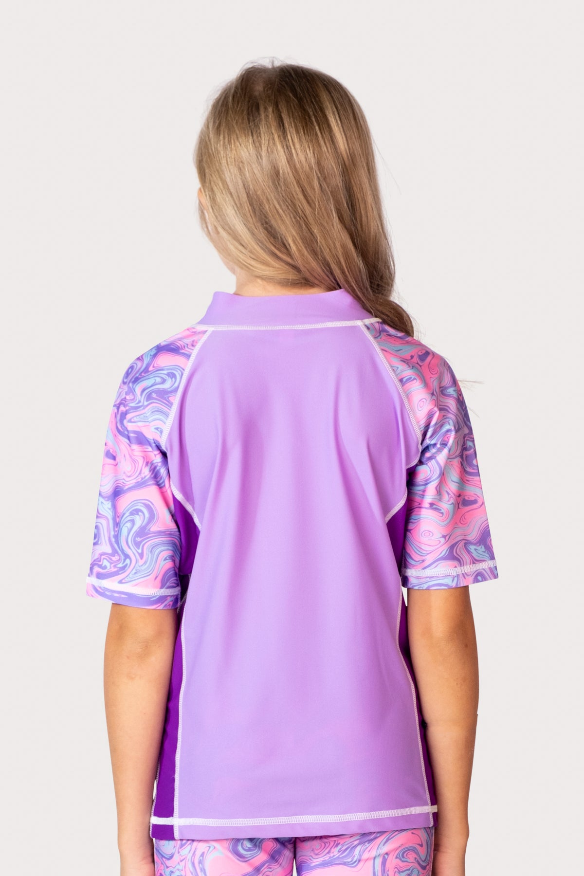 COEGA  Girls Youth Rashguard - Short Sleeve with Zip