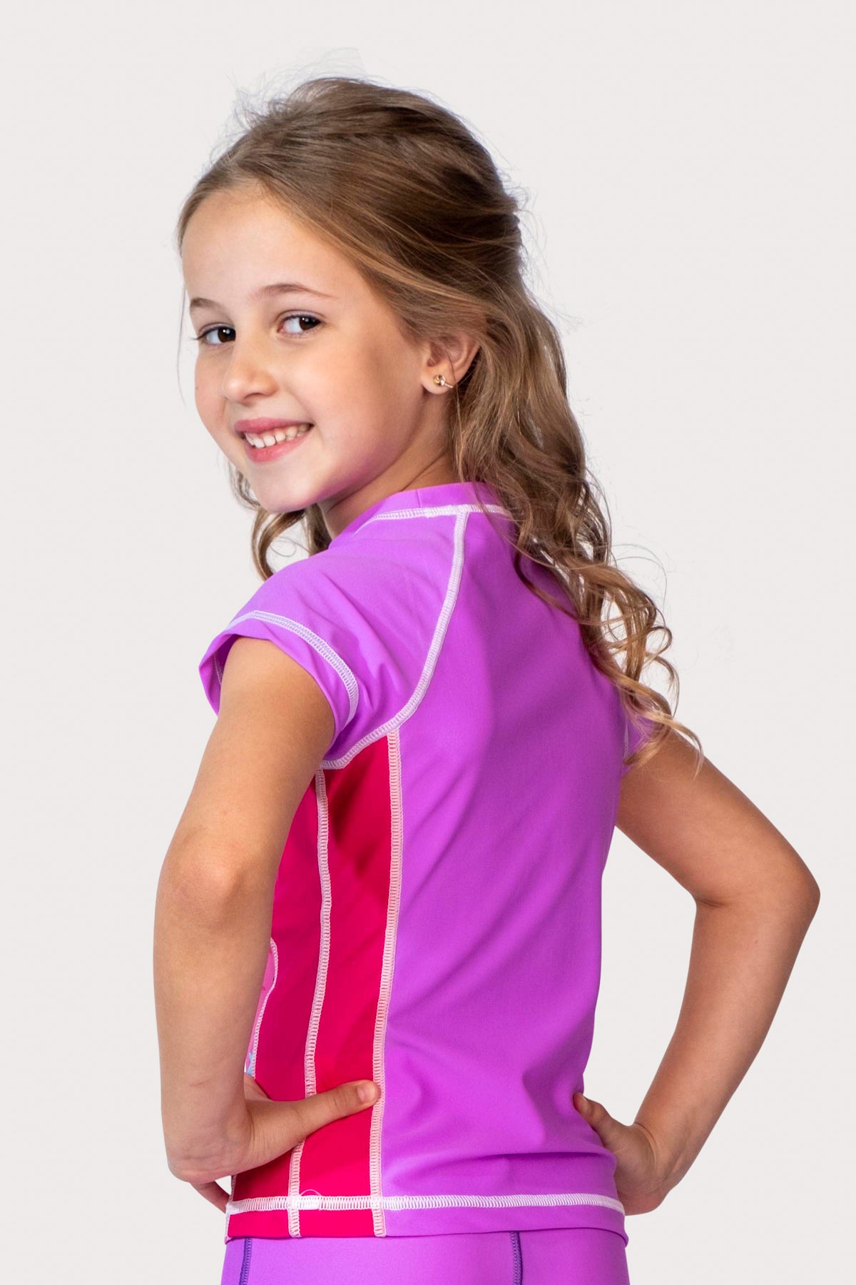 COEGA Girls Kids Rashguard - Capped Sleeve