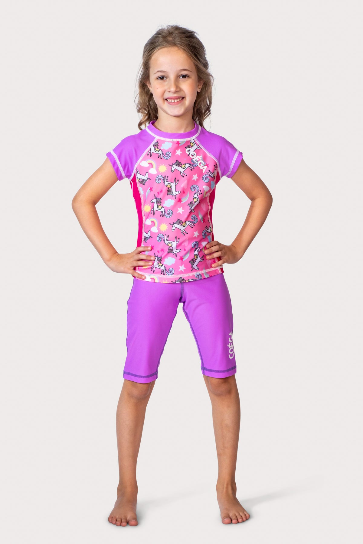 COEGA Girls Kids Rashguard - Capped Sleeve