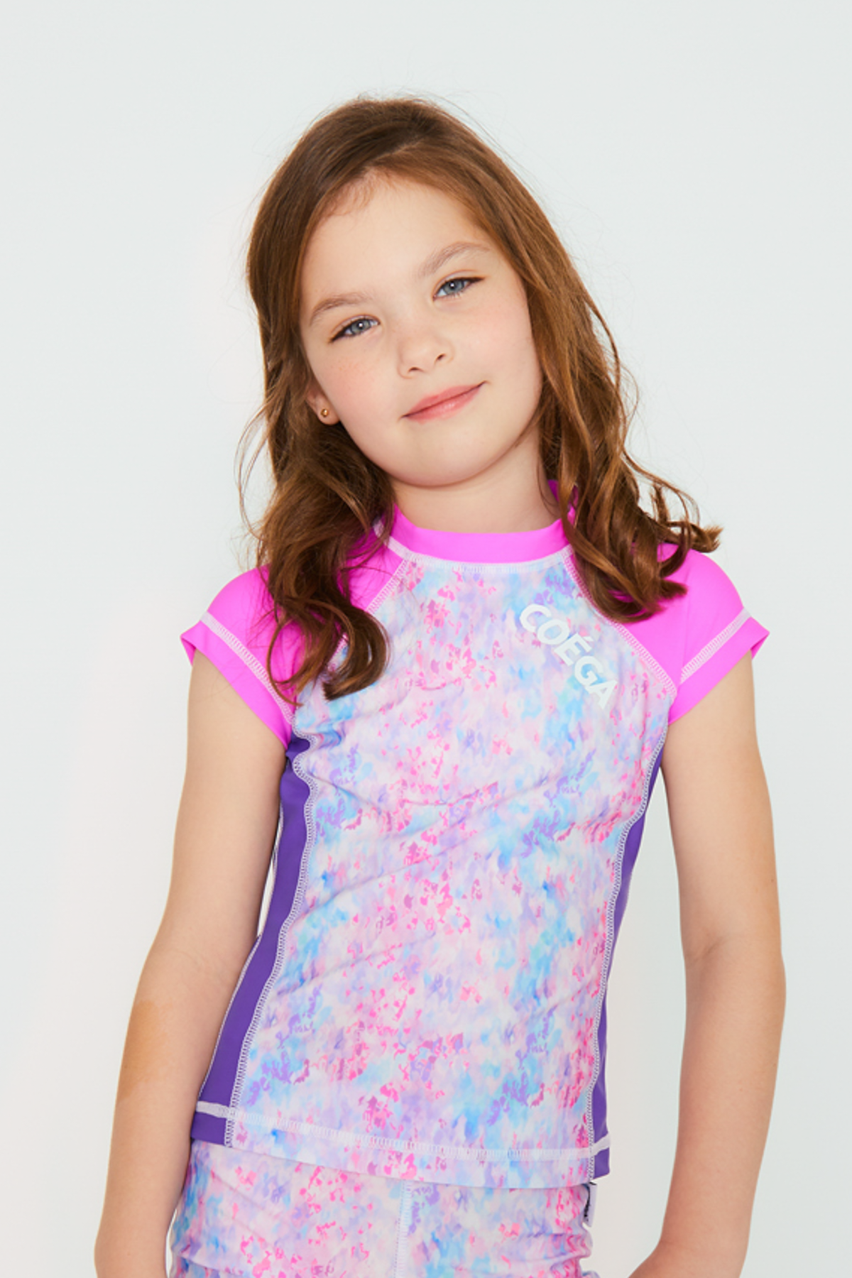 COEGA Girls Kids Rashguard - Capped Sleeve