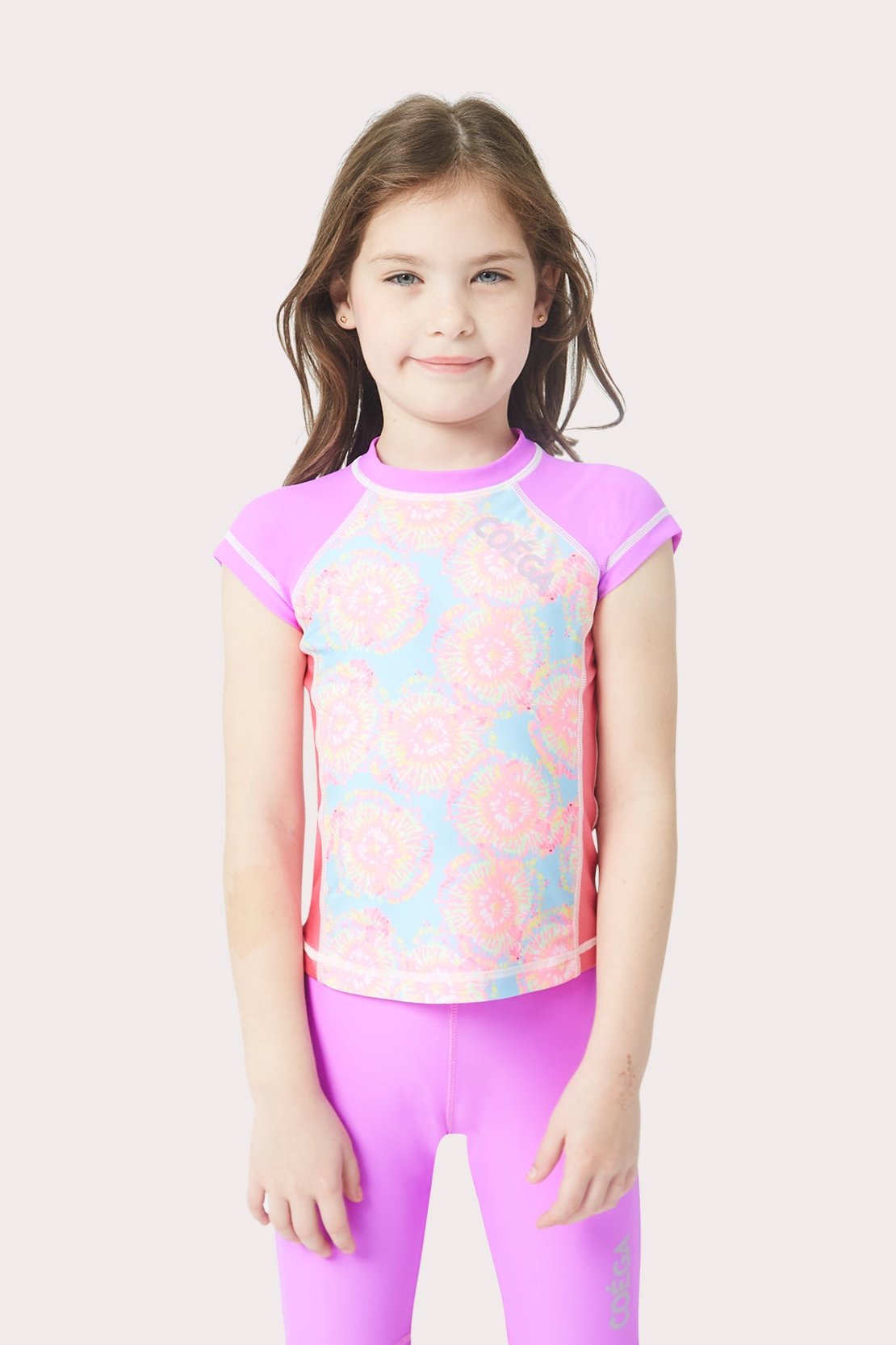 COEGA Girls Kids Rashguard - Capped Sleeve