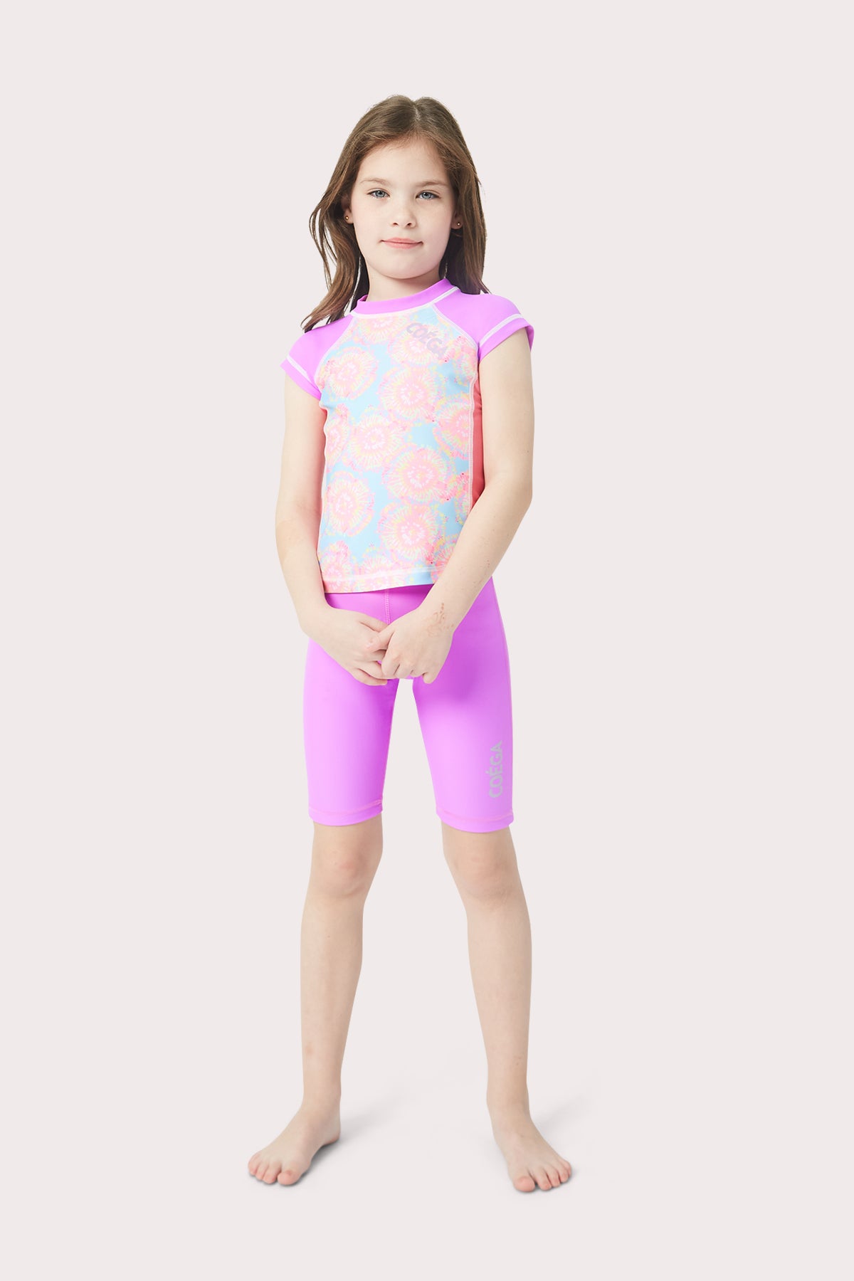 COEGA Girls Kids Rashguard - Capped Sleeve