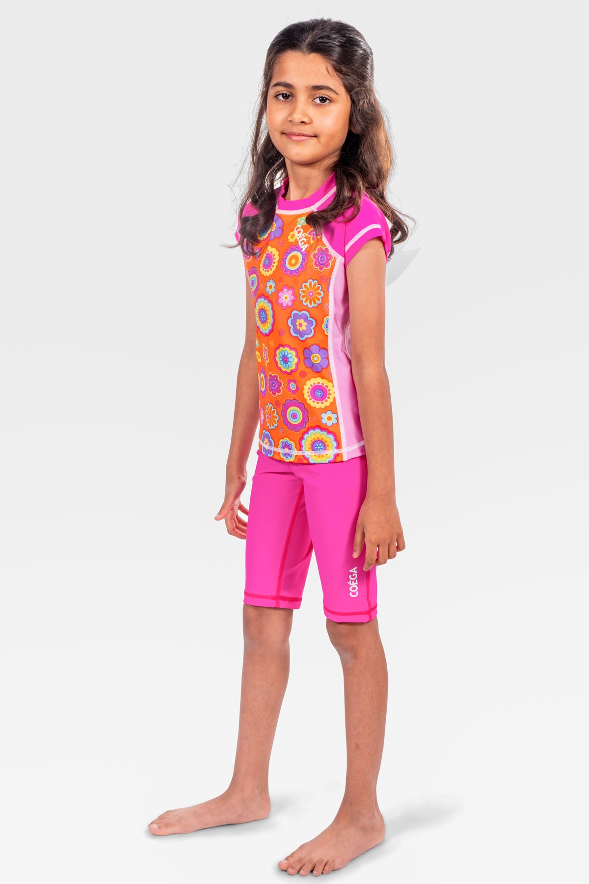 COEGA Girls Kids Rash Guard - Capped Sleeve