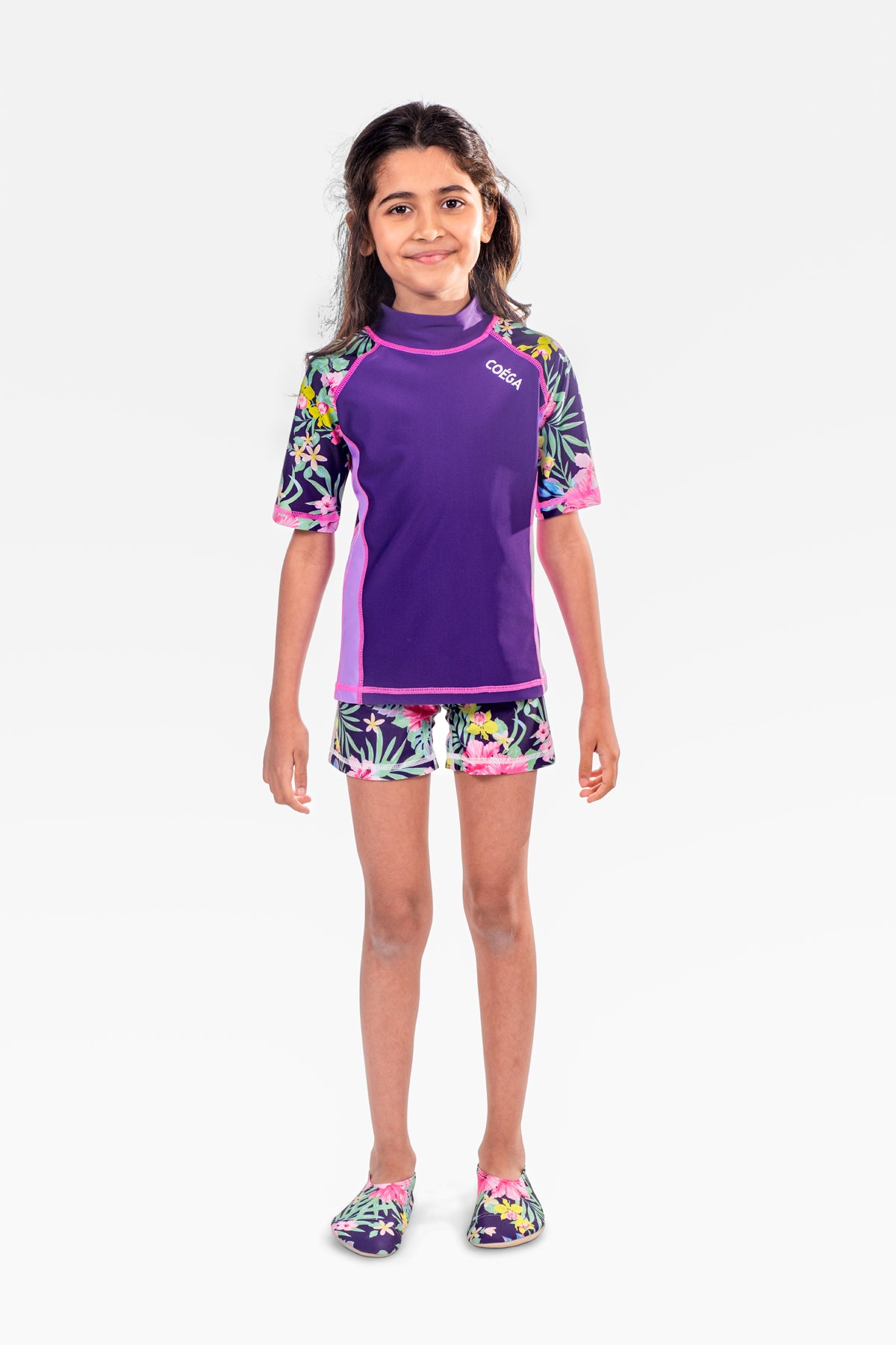 COEGA Girls Kids Rash Guard - Short Sleeve