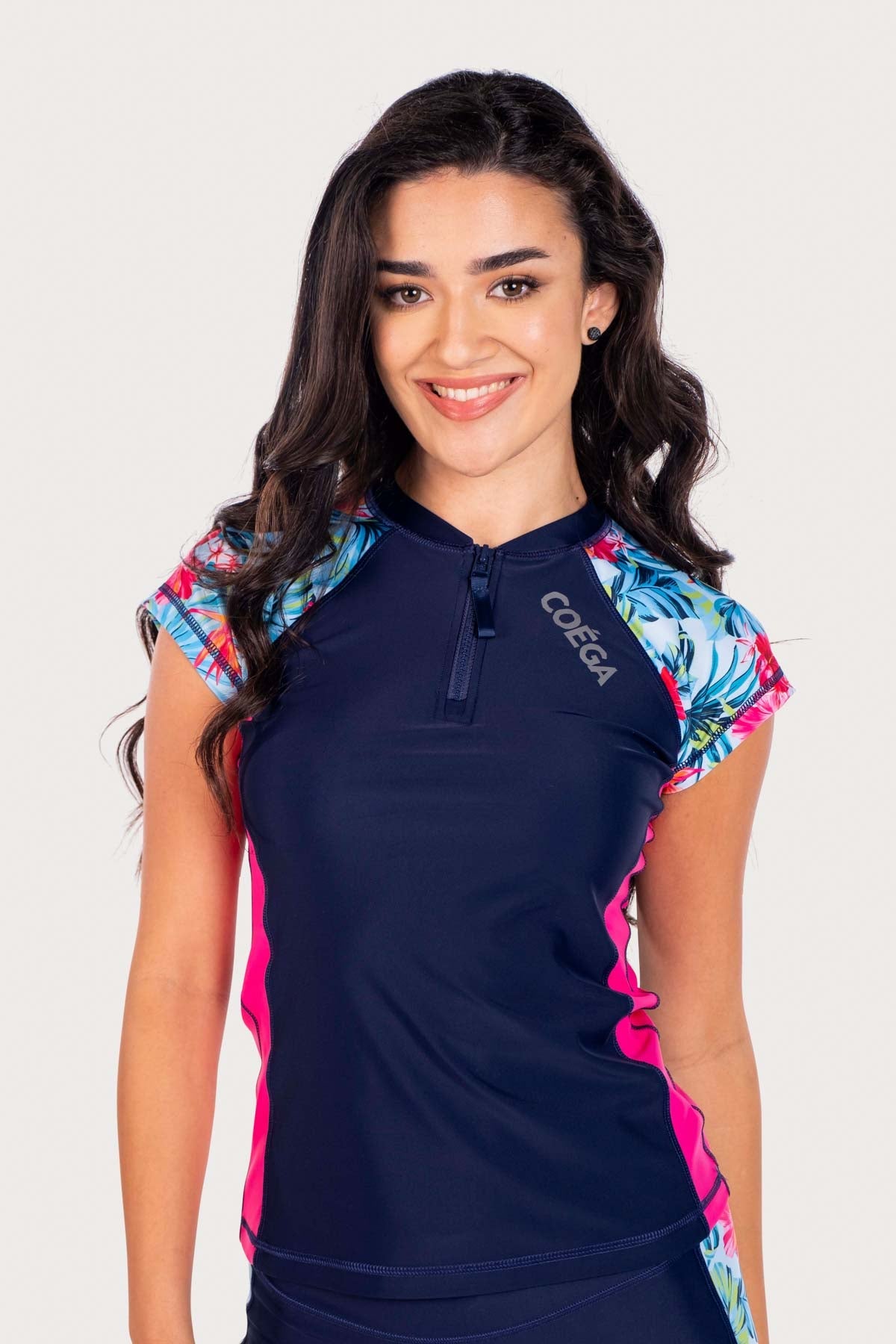 COEGA Ladies Rashguard - Capped Sleeve with Zip